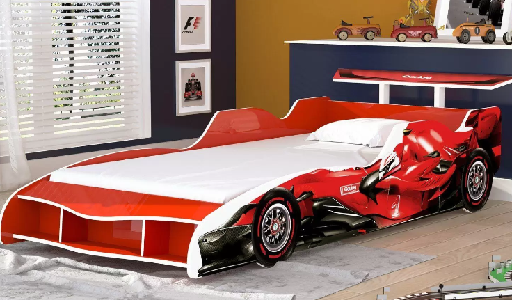 cama infantil modelo super carros